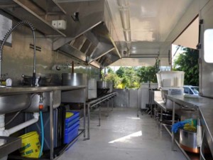 Inside the mobile kitchen