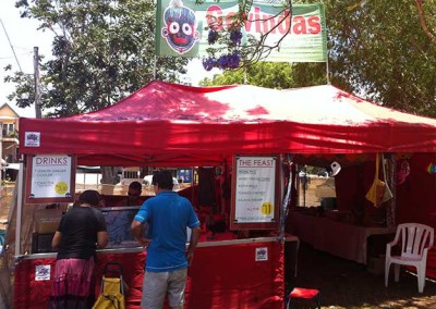Catering and gift shop at festival site